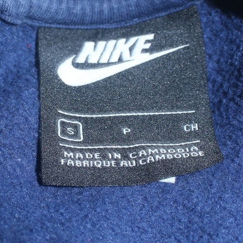 Nike Men's Blue Small Crew Neck Pullover Sweatshirt