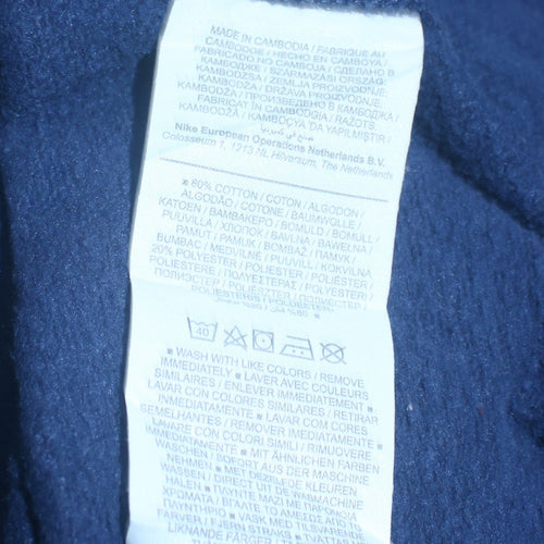 Nike Men's Blue Small Crew Neck Pullover Sweatshirt