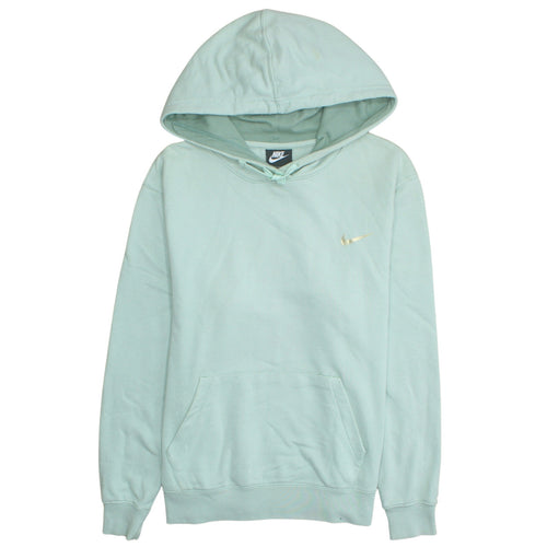 Nike Women Mint Green Pullover Hoodie Size M Cotton Blend
