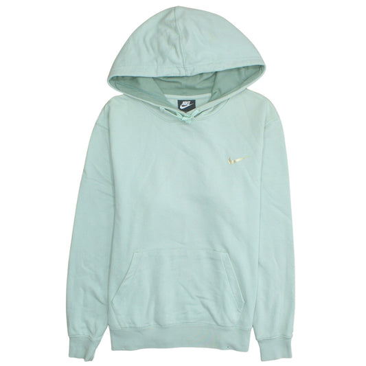 Nike Women Mint Green Pullover Hoodie Size M Cotton Blend