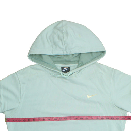 Nike Women Mint Green Pullover Hoodie Size M Cotton Blend
