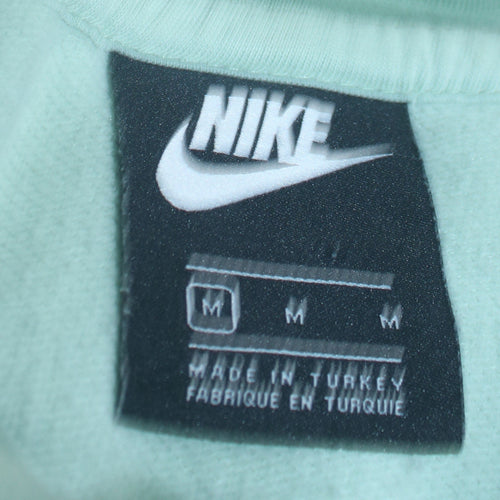 Nike Women Mint Green Pullover Hoodie Size M Cotton Blend