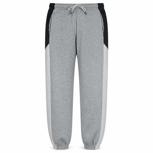 Front view of Nike Men's Grey Colourblock Jogger Sweatpants, size S, Regular Fit