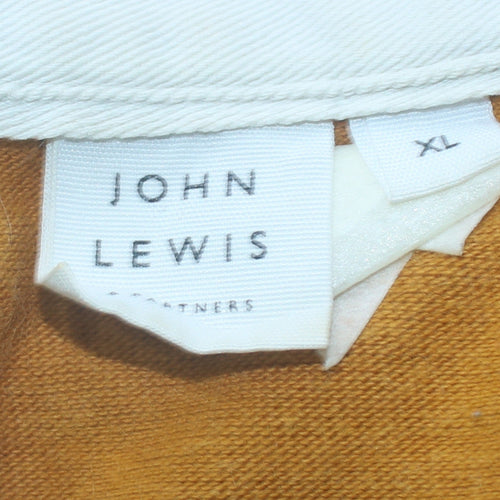 John Lewis Men's Multicoloured XL Rugby Stripe Collared Sweatshirt