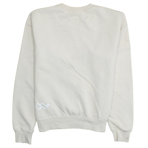 Champion Women Beige Large Pullover Sweatshirt with Logo Print