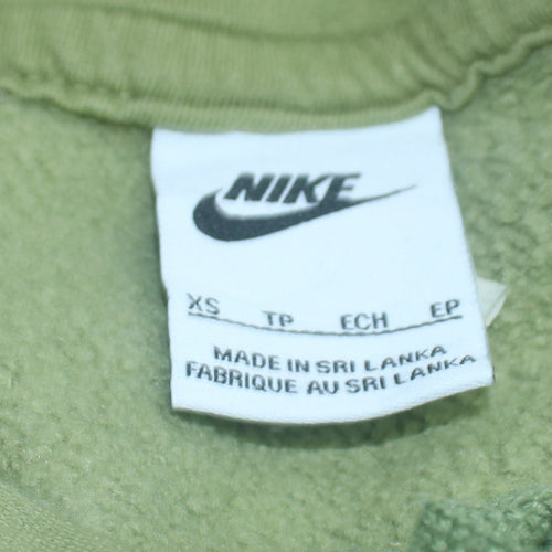 Nike Mens Green Pullover Hoodie XS Regular Fit Fleece Sportswear