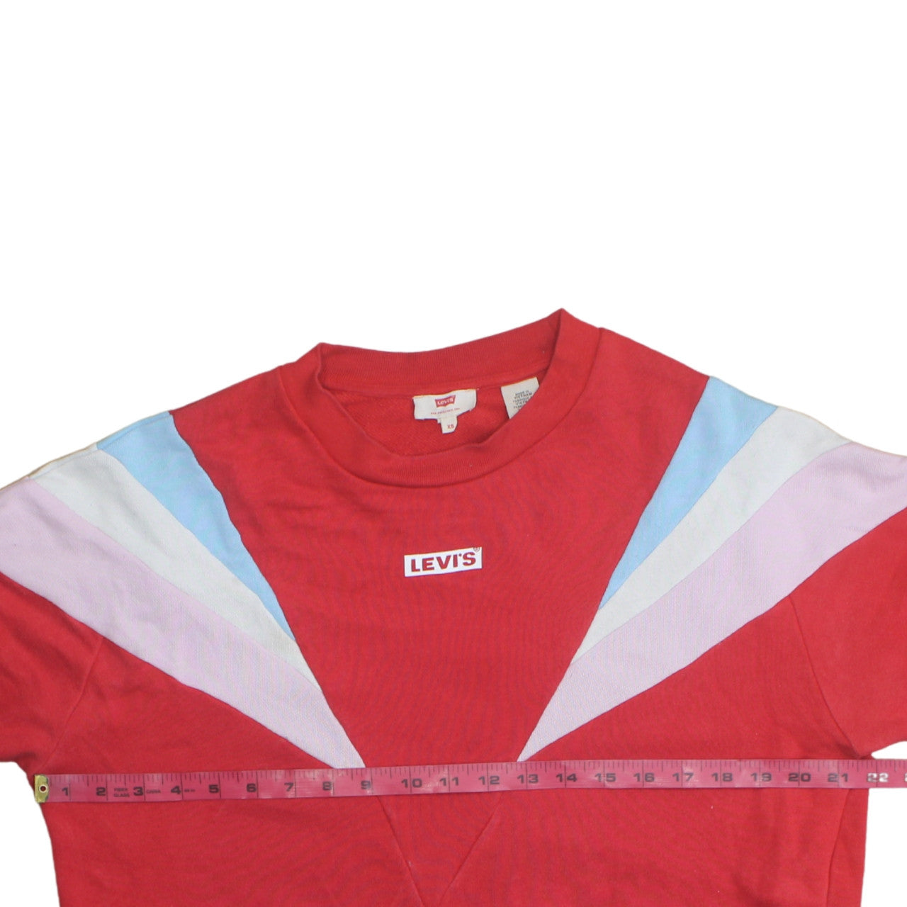 Levi's Women's Red Colourblock Pullover Sweatshirt XS