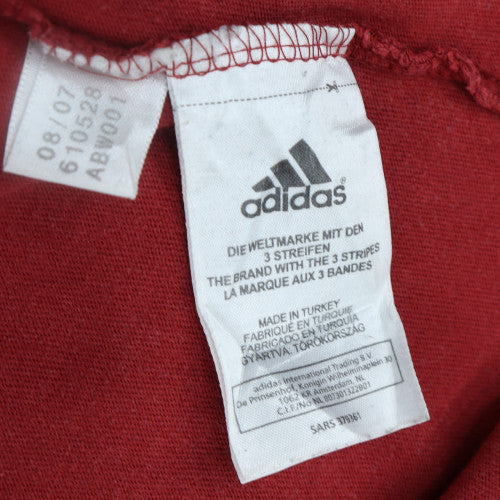 Adidas Men's Red Short Sleeve Crew Neck Cotton T-Shirt Size M