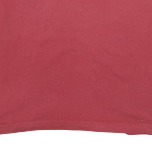 Adidas Men's Red Short Sleeve Crew Neck Cotton T-Shirt Size M