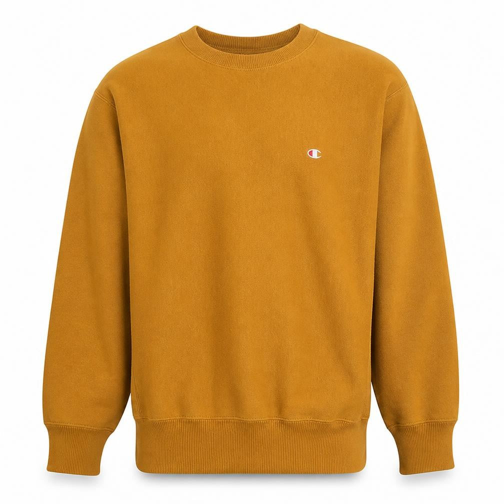 Champion Men's Brown Small Reverse Weave Pullover Sweatshirt