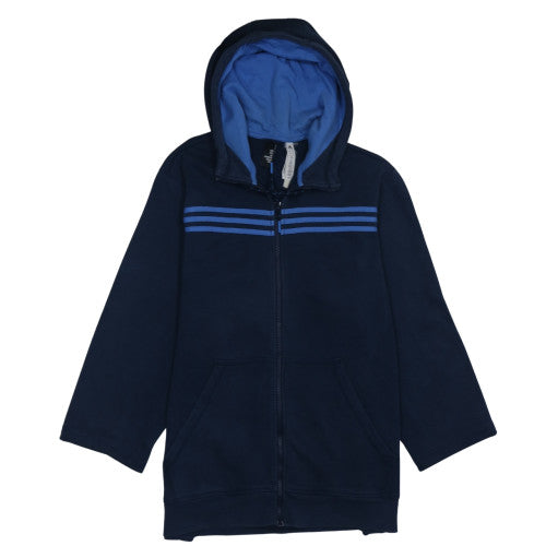 Adidas Mens Blue XL Full Zip Hoodie Fleece Sportswear