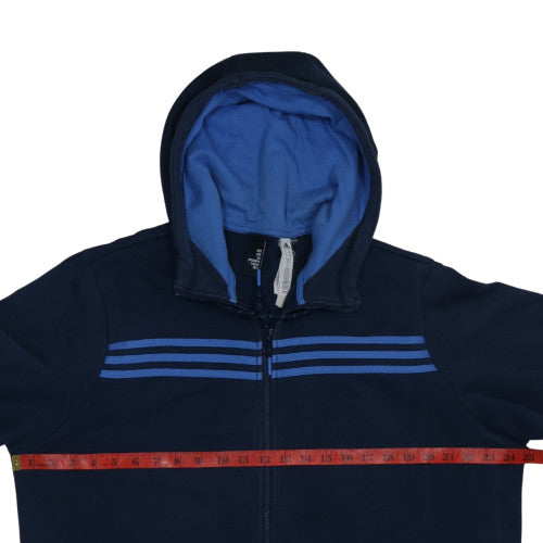 Adidas Mens Blue XL Full Zip Hoodie Fleece Sportswear