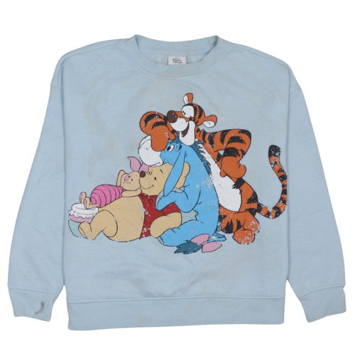 Primark Women Blue Winnie the Pooh Crew Neck Sweatshirt Size M