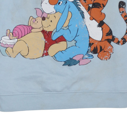 Primark Women Blue Winnie the Pooh Crew Neck Sweatshirt Size M
