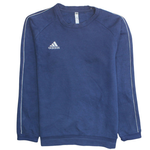 Adidas Mens Blue Crew Neck Pullover Sweatshirt Size M