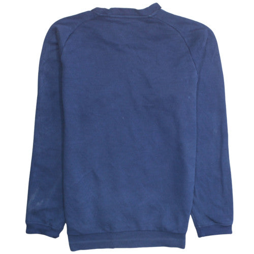 Adidas Mens Blue Crew Neck Pullover Sweatshirt Size M