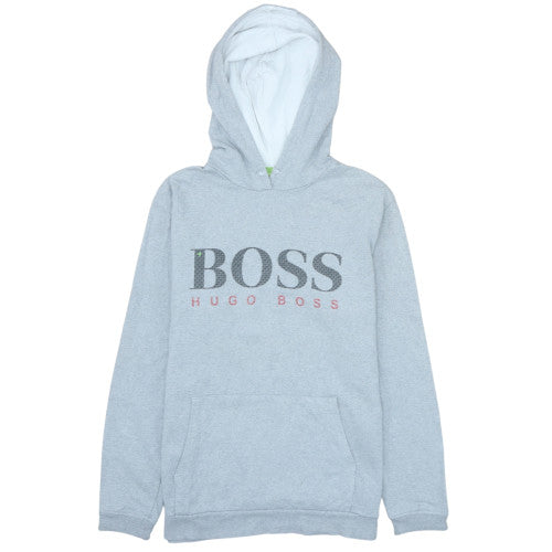 Hugo Boss Men's Grey Logo Pullover Hoodie Size L