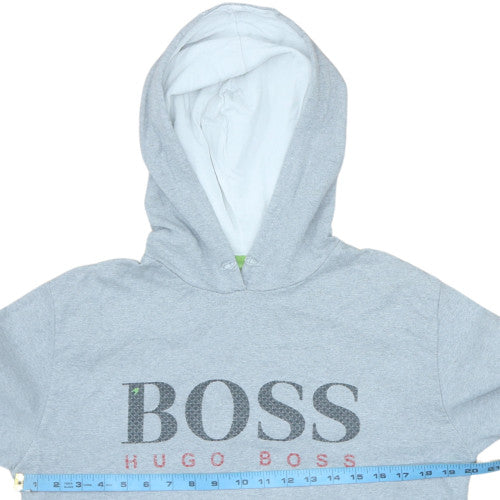 Hugo Boss Men's Grey Logo Pullover Hoodie Size L