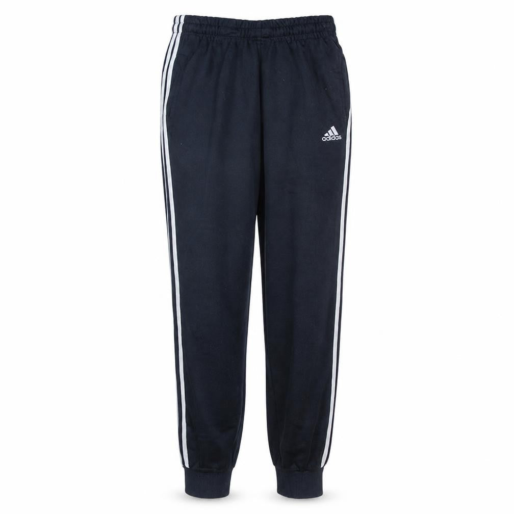 Front view of Adidas women’s navy blue jogger sweatpants m elastic waist