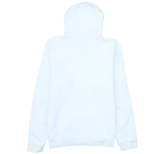 Diesel Men's White Pullover Hoodie Size L Graphic Logo Sweatshirt