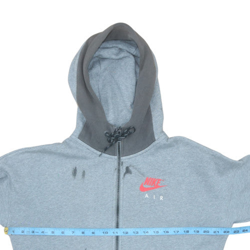Nike Air Men Grey Full Zip Hoodie Size S Fleece Sportswear