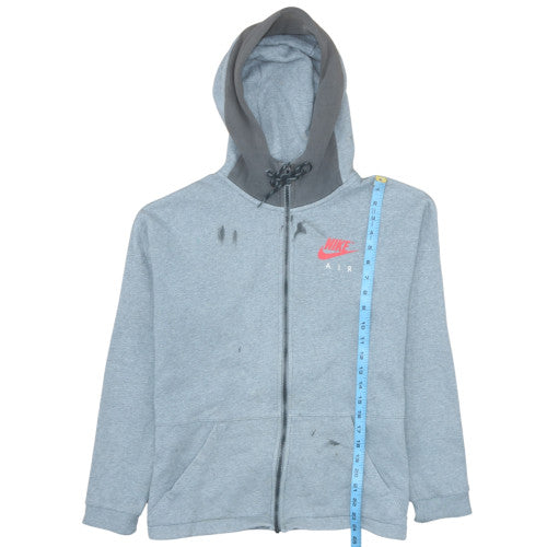 Nike Air Men Grey Full Zip Hoodie Size S Fleece Sportswear