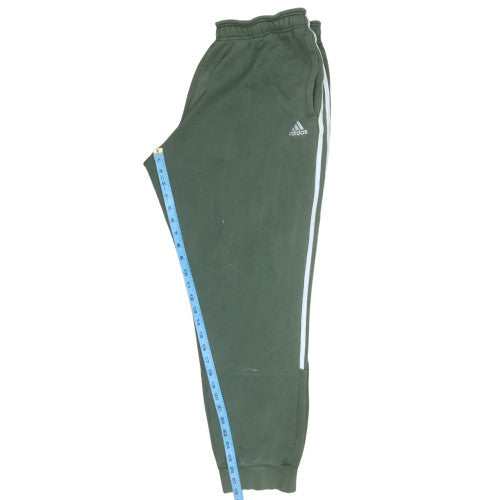 Adidas Men's Green Jogger Sweatpants L Tapered Fleece Sportswear