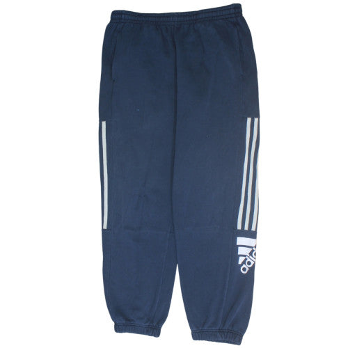 Adidas Teens Navy Blue Jogger Sweatpants L 13-14Y Cotton Blend
