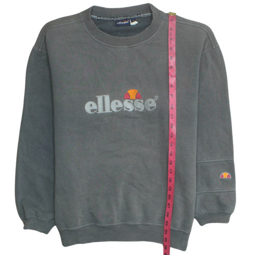 Ellesse Men’s Grey Crew Neck Logo Sweatshirt M Regular Fit