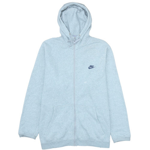 Nike Men's Grey Full Zip Hoodie 2XL Regular Fit Fleece