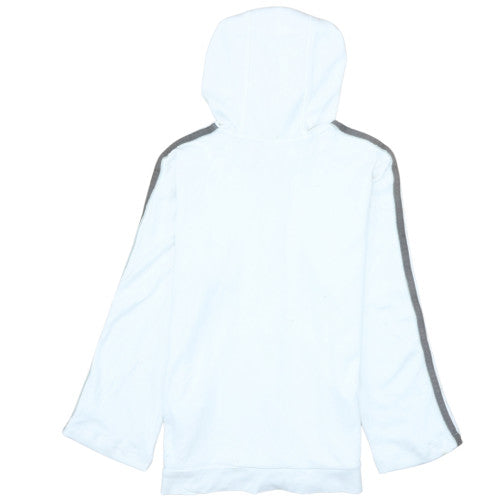 Adidas Women’s White Full Zip Hoodie Size 12 - Hooded Sweatshirt