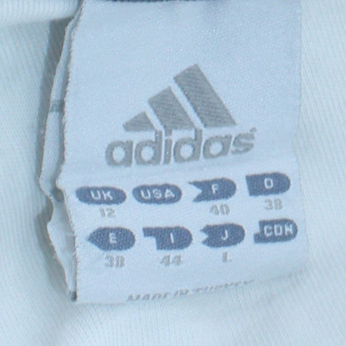 Adidas Women’s White Full Zip Hoodie Size 12 - Hooded Sweatshirt