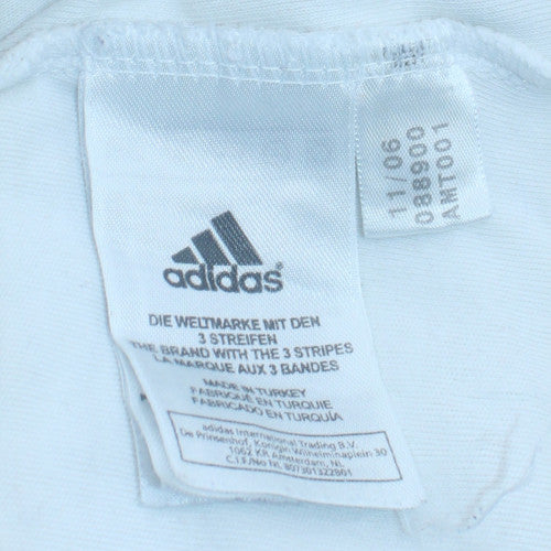 Adidas Women’s White Full Zip Hoodie Size 12 - Hooded Sweatshirt
