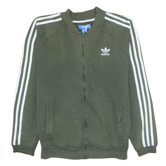 Adidas Men's Green M Track Jacket Full Zip Sportswear