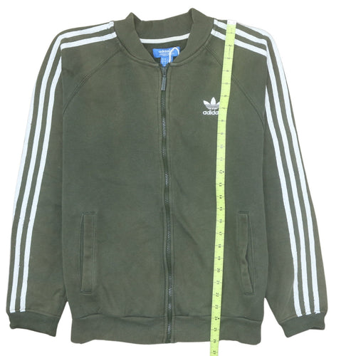 Adidas Men's Green M Track Jacket Full Zip Sportswear