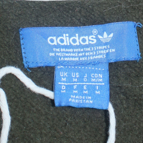 Adidas Men's Green M Track Jacket Full Zip Sportswear
