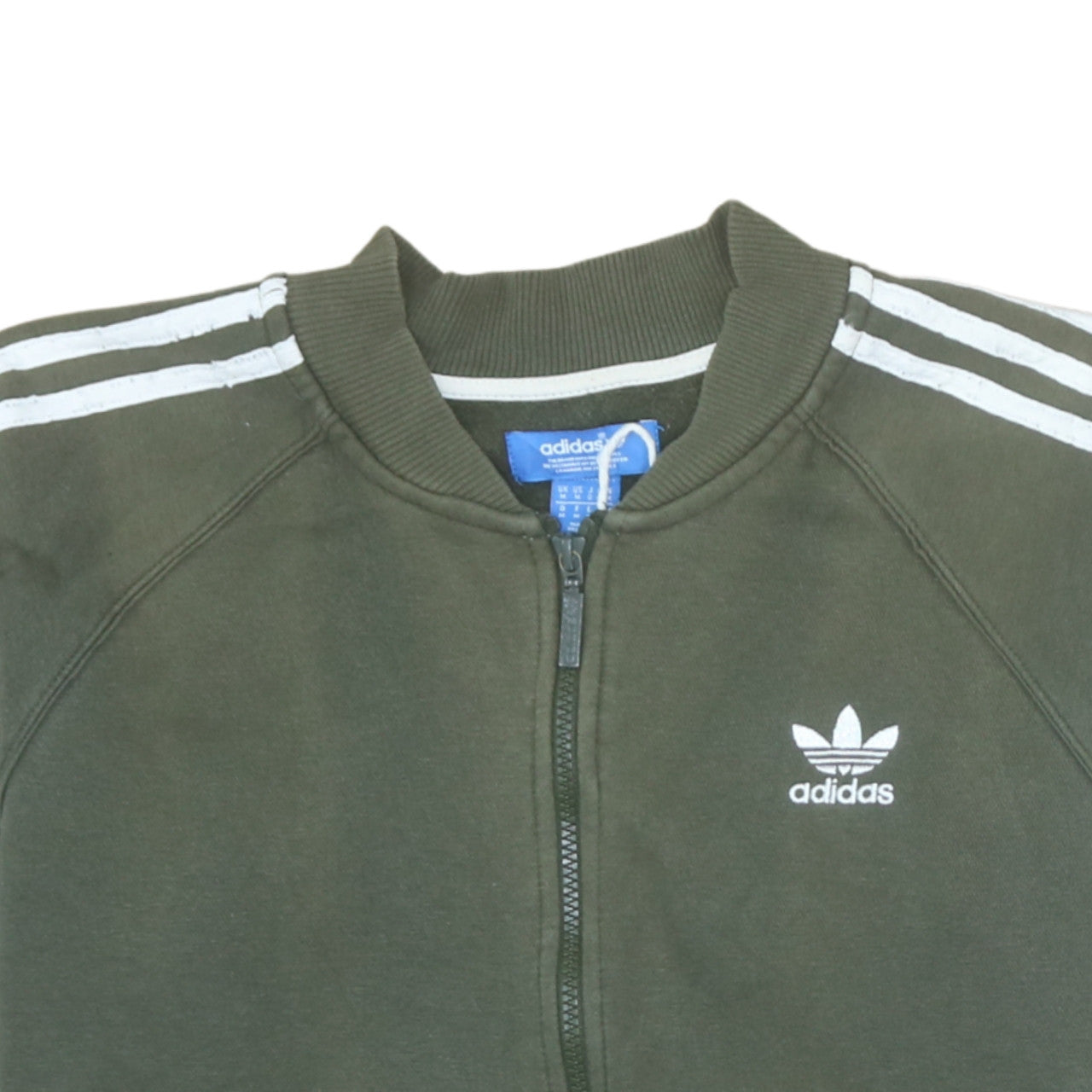 Adidas Men's Green M Track Jacket Full Zip Sportswear