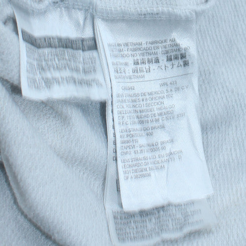 Levi's Womens White Pullover Hoodie S Graphic Logo Cotton Sweatshirt