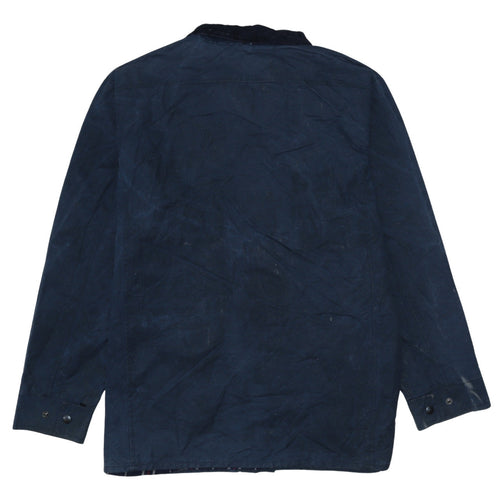 Original Royal Spencer Men's Blue Waxed Cotton Jacket L Outdoor Country Style