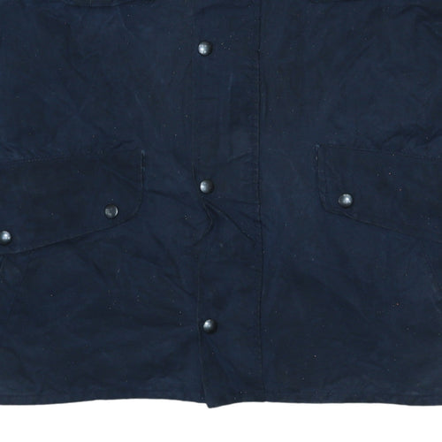 Original Royal Spencer Men's Blue Waxed Cotton Jacket L Outdoor Country Style