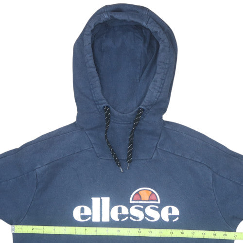 Ellesse Mens Blue Pullover Hoodie Small Logo Fleece Sweatshirt