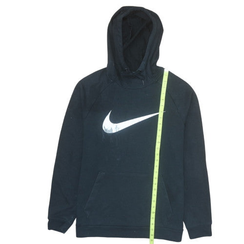Nike Men's Black Pullover Hoodie M Dri-Fit Logo Sportswear
