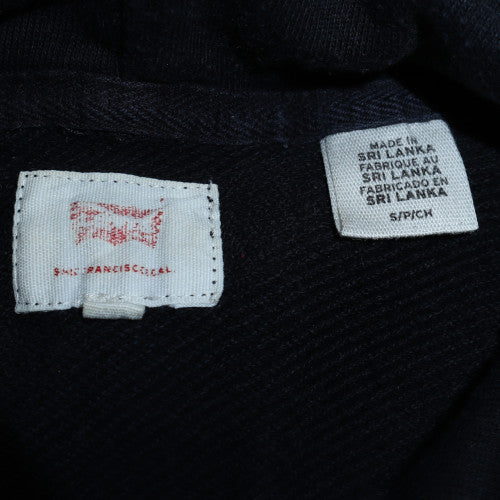 Levi's Men's Black Pullover Hoodie Small Logo Fleece Sweatshirt