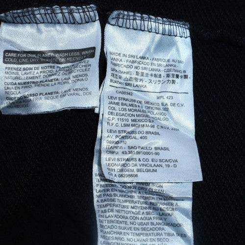 Levi's Men's Black Pullover Hoodie Small Logo Fleece Sweatshirt