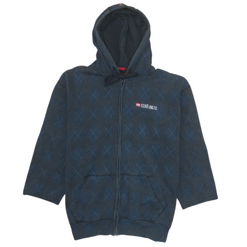 Ecko Unltd Mens Blue Full Zip Hoodie Size L Regular Fit