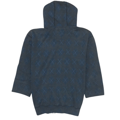 Ecko Unltd Mens Blue Full Zip Hoodie Size L Regular Fit