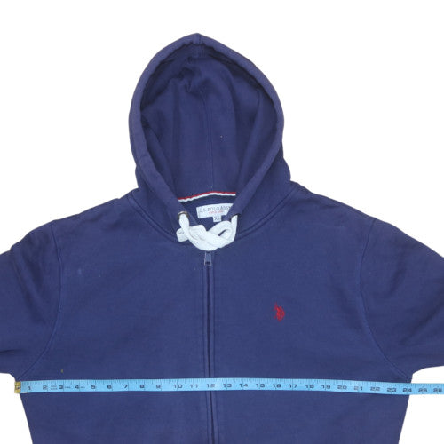U.S. Polo Assn. Men Blue XL Full Zip Hoodie Fleece Logo Sportswear