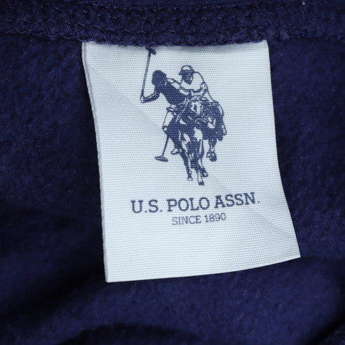 U.S. Polo Assn. Men Blue XL Full Zip Hoodie Fleece Logo Sportswear