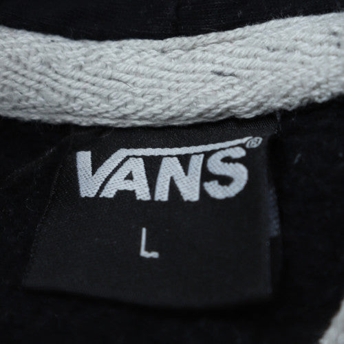 Vans Men's Black Pullover Hoodie L Logo Fleece Sweatshirt