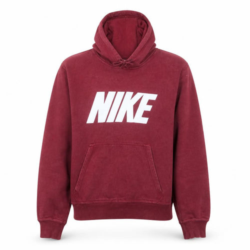 Nike Men's Red Pullover Hoodie M Fleece Graphic Logo Sportswear